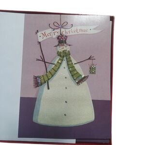 Box Of 42 Paper Magic Festive Snowman Christmas Cards In Foil